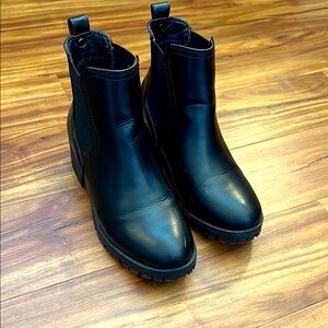 Vegan leather ankle boots